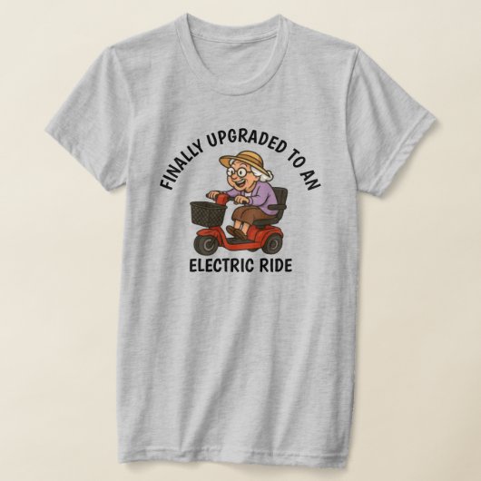 スクーターの老婦人 Tシャツ (レイダウン)