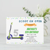 スクーターの誕生日パーティー招待状 招待状 (スタンド正面)