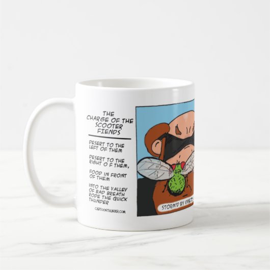 スクーターの魔神のマグの充満 コーヒーマグカップ (左)