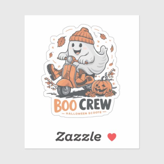 スクーターよくはしゃぐに乗る幽霊 シール (シート)