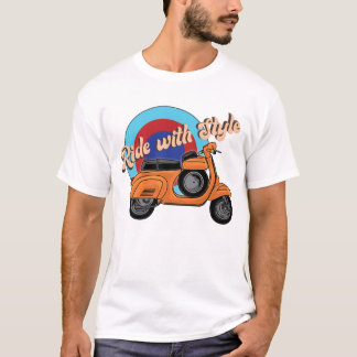 スクーターイタリアンシャツ | ヴィンテージスタイル乗車 Tシャツ