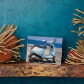 スクーターオンザビーチ | Ephesus，トルコ フォトプラーク (側面)