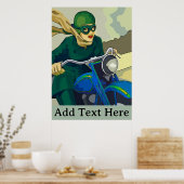 スクーターガール、追加文字ポスター ポスター (キッチン)