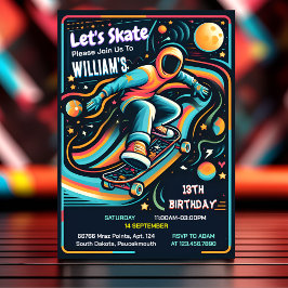 スクータージャンプゾーンスケートボード13誕生日 招待状
