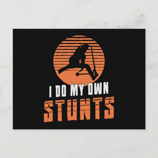 スクータードライバー私は自分のスタントスタントヴィンテージ ポストカード (正面)