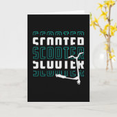 スクータードライバーEスクータースクーターEスクーターヴィンテージ おもしろい カード (黄色い花)