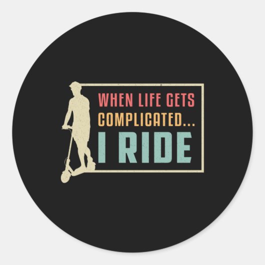 スクータードライバーIライドスクータースタントレトロヴィンテージ ラウンドシール (正面)