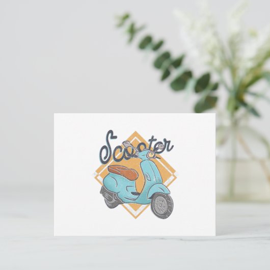 スクーターバイク ポストカード (スタンド正面)