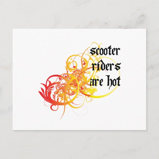 スクーターライダーが熱い ポストカード (正面)