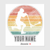 スクーターヴィンテージサンセットレトロEスクーターデザイン シール (シート)