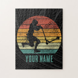 スクーターヴィンテージサンセットレトロEスクーターデザイン ジグソーパズル