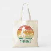 スクーターヴィンテージサンセットレトロEスクーターデザイン トートバッグ (裏面)