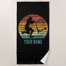 スクーターヴィンテージサンセットレトロEスクーターデザイン ビーチタオル