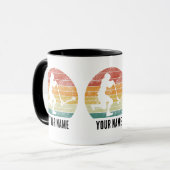 スクーターヴィンテージサンセットレトロEスクーターデザイン マグカップ (正面左)