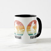 スクーターヴィンテージサンセットレトロEスクーターデザイン マグカップ (正面右)