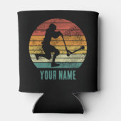 スクーターヴィンテージサンセットレトロEスクーターデザイン 缶クーラー (裏面)