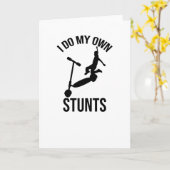 スクーター乗りの贈り物 |スタントスクーターライダー カード (黄色い花)