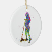 スクーター付小さな女の子 セラミックオーナメント (右)