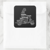 スクーター単語のコラージュのシール スクエアシール (バッグ)