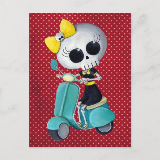 スクーター恋しく思での死の少し ポストカード (正面)