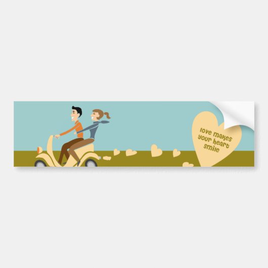 スクーター愛バンパーステッカー バンパーステッカー (正面)