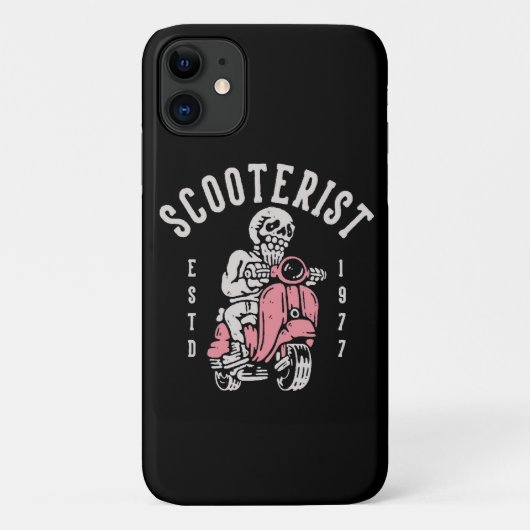スクーター愛好家 あなたのスローガン Case-Mate iPhoneケース (裏面)