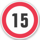 スクーター用の15 mphの小型の制限速度ビニールシール シール (正面)