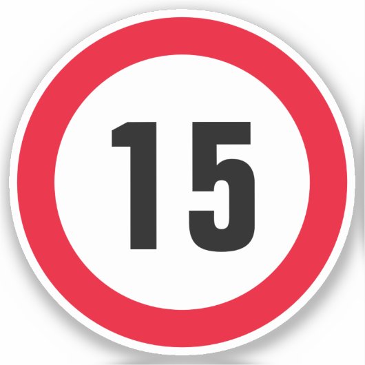 スクーター用の15 mphの小型の制限速度ビニールシール シール (正面)