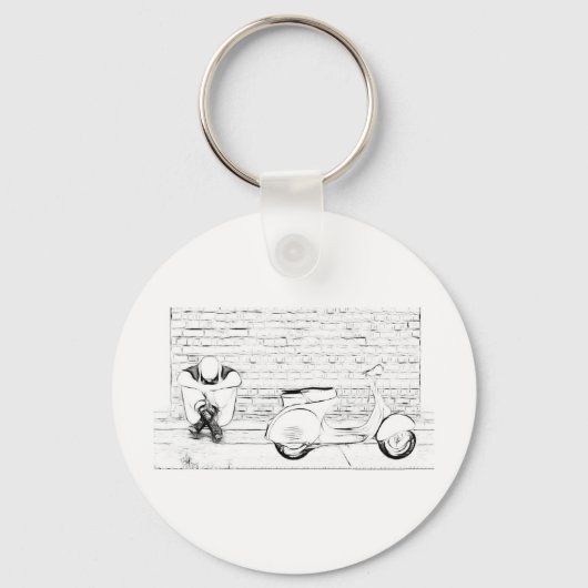 スクーター皮膚 キーホルダー (正面)