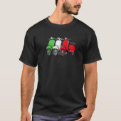 スクーター自転車イタリアン旗モップ古いSco Tシャツ (正面)