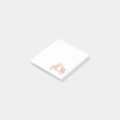 スクーター花の模様 ポストイット (アングル)