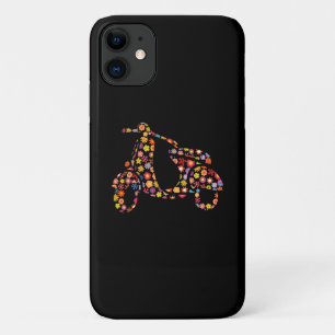 スクーター花の模様 iPhone 11 ケース
