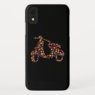 スクーター花の模様 iPhone XRケース