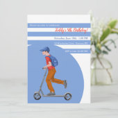 スクーター誕生パーティーの少年 招待状 (スタンド正面)