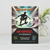 スクーター誕生日招待状for boys 招待状 (スタンド正面)