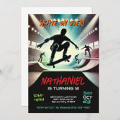 スクーター誕生日招待状for boys 招待状 (正面/裏面)