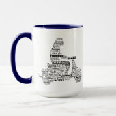 スクーター語のコラージュマグ マグカップ (左)