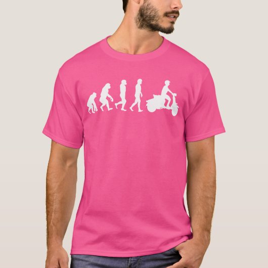 スクーター進化I乗りスクーターMOPEDバイク Tシャツ (正面)