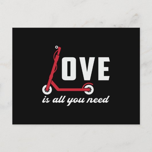 スクーター運転手の愛はスタントヴィンテージが必要なもの ポストカード (正面)