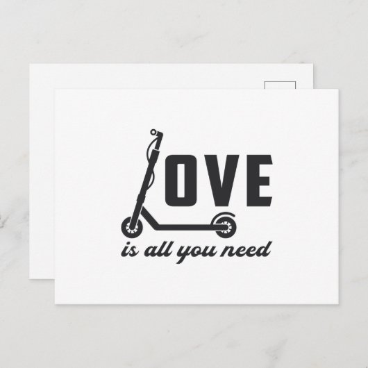 スクーター運転手の愛はスタントヴィンテージが必要なもの ポストカード (正面/裏面)