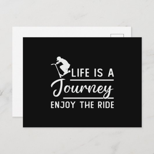 スクーター運転手の生活は乗り楽しむ物の旅である ポストカード (正面/裏面)