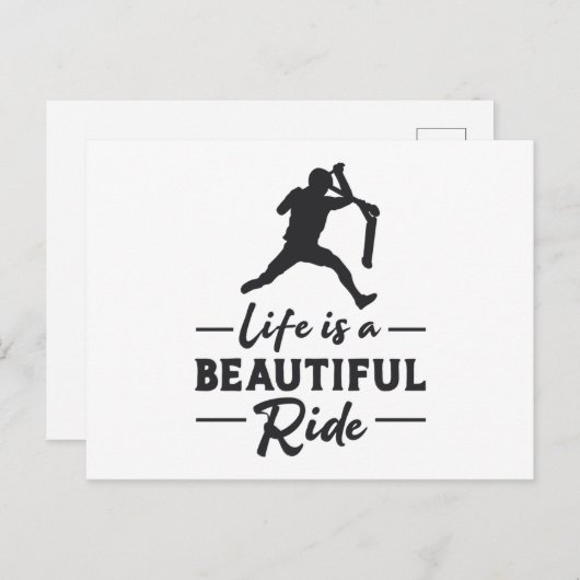 スクーター運転手の生活は美しい乗り物レトロ ポストカード (正面/裏面)