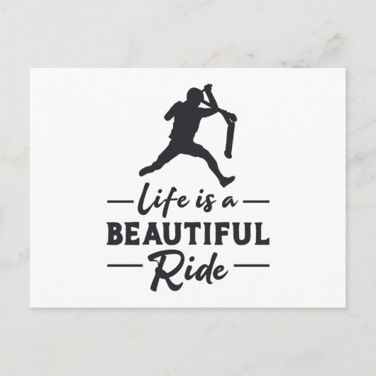 スクーター運転手の生活は美しい乗り物レトロ ポストカード (正面)