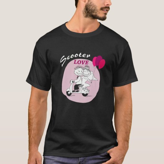 スクーター電動スタントモープライダーバイクBik Tシャツ (正面)