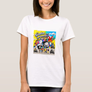 スクーター革命:おもしろいの基礎 Tシャツ