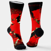 スクーター飛んでいるマニア – スタントスクーターのトリック靴下 ソックス (傾斜あり)