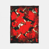 スクーター飛んでいるマニア – スタントスクーターのトリック フリースブランケット (正面)