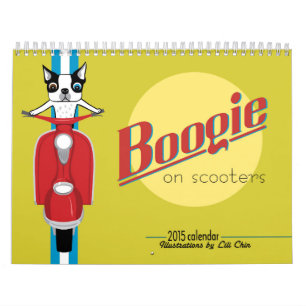 スクーター2015のカレンダーの*reprinted*のブギウギ カレンダー