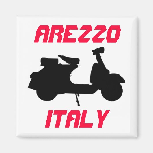 スクーター、アレッツォ、イタリア マグネット (正面)