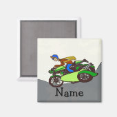 スクーター、サイドカー、名前の追加 マグネット (正面/裏面)